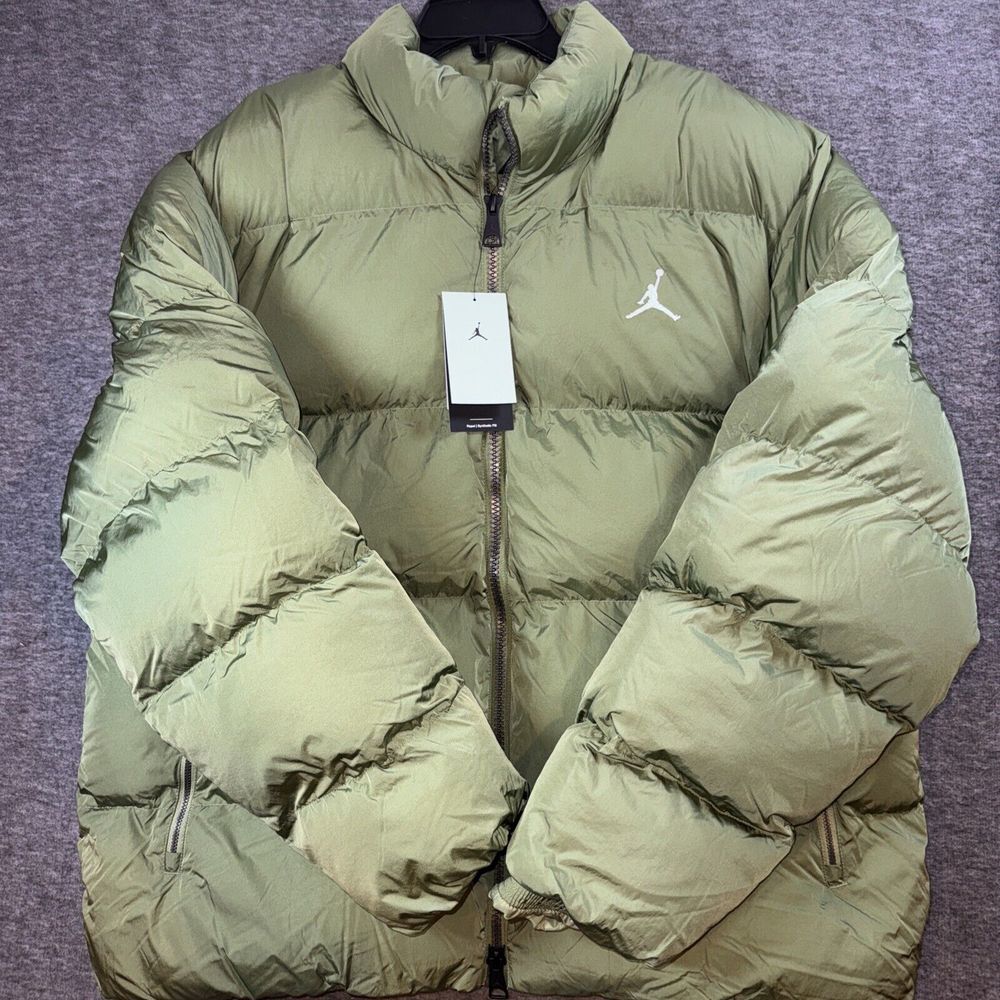 Jordan Men's Olive Green Puffer Jacket